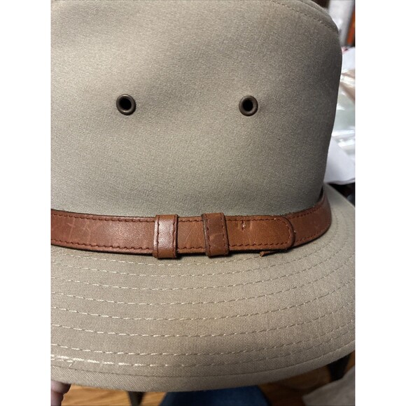 Vintage London Fog Mens Fedora Size Small 6 3/4 - 6 7/8 Tan USA Leather Band - Picture 8 of 10